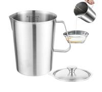 Uhngw Tasse À Mousser,Pichet Mousseur Pour Café | Mesure En Acier Inoxydable Portable 2L Pour Cafés Cappuccinos Brunchs Boissons Maison Cuisine Latte