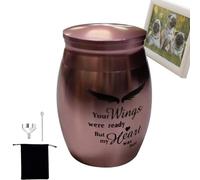 Uhngw Urne funéraire souvenir | Petite urne funéraire souvenir en aluminium - Urne funéraire pour cendres en acier inoxydable pour cendres d'animaux domestiques ou humaines Créez votre propre urne