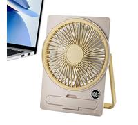 Uhngw Ventilateur de bureau | Petit ventilateur de bureau silencieux, outil personnel de refroidissement USB portable, électrique, écran LCD numérique pour cuisine, maison, dortoir, chambre d'étudiant