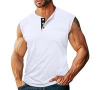 UHouse Debardeur Homme Casual Top D'Été Débardeur Délavé 2025 Tshirt Décontracté Teeshirt Leger Haut Gym Vêtements Produits Amazone Blanc XL