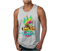 UHouse Debardeur Homme Coton Fin Cut Débardeur Fitness Top Ete Tee Shirt sans Manche Sport Maillot De Corps D'Été Hawaienne Vetement Imprimé Grande Taille Haut Amazon Outlet France 04 Gris 3XL