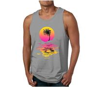 UHouse Homme Debardeur Décontracté Débardeur Leger Tshirt Gym Oversize Teeshirt Respirant T-Shirts Running Habit Fin Cut Hawaienne Vetement Produits Amazone Gris M