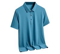 UHouse Polo Homme Manches Courtes Ete Tshirt Tennis Tee Shirt Golf Polos Décontracté T-Shirts Respirant Vêtements Fin Cut Habit Mes Commandes Passées Bleu Ciel L