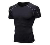 UHouse Tee Shirt Compression Homme Ete Sport T-Shirt à Manches Courtes Fitness Tee-Shirt Gym Teeshirts Running Tenue Respirant Amincissant Maillots de Corps Coton Haut Produits Amazone Gris foncé M