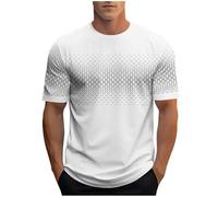 UHouse Tee Shirt Homme Basique Tee-Shirt à Manches Courtes Tshirt Sport T-Shirt Col Rond Streetwear Humour Top Grande Taille D'Été Habit Coton Fin Cut Vetement Mon Compte Blanc XL