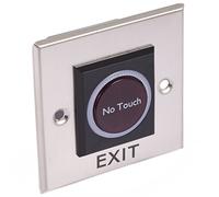 UHPPOTE Bouton de Sortie Tactile RF Infrarouge NON Touche W/LED Lumière Noire Contrôle d'Accès Type Carré