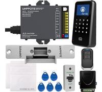 UHPPOTE Kit complet de contrôle d'accès à carte RFID 125 kHz avec gâche électrique et télécommande pour porte unique