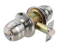 UHPPOTE Serrure Bouton avec Poignée Levier Ronde Accès à Chambre à Couche Serrure de Mortaise en Acier Inoxydable