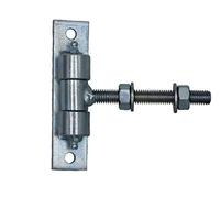 UHRIG Charnière de porte M12 avec graisseur, charnière de portail longue réglable, kmpl. galvanisé, charnière pour porte de jardin, portail de cour, etc.