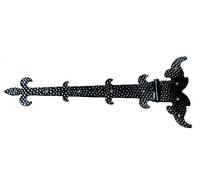 UHRIG Charnière en fer forgé, charnière, ferrure pour volets, meubles, cuisine, coffre, jardin, etc. - Fer antique (bande 52,5 cm de long DIN droite)