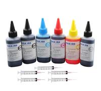 UHRSERNJ 6 x 100 ML kit de Recharge d'encre Colorant Compatible avec MG6340 MG7140 MG7540 IP8740 MG6320 MG7120 MG7520 IP8720 MG6350 Imprimantes et systèmes d'alimentation à Encre Continue