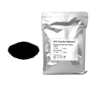 UHRSERNJ DTF Powder de Transfert de Chaleur Compatible Compatible avec l'imprimante de Film Impression directe sur Tous Les Tissus Blancs Noirs numériques adhésif 500g(500g-Black)