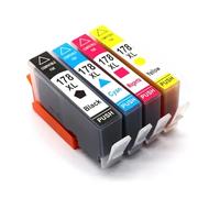 UHSTJW Cartouche d'encre 178 XL 178XL, Compatible avec 178 B109 B110 B210 C309 C310 C410 D5463 D5460 D5468 5510 5515 6510 7510 B109a B109n B110(1SET(4PC))