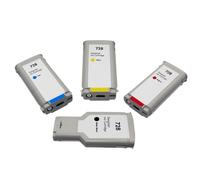 UHSTJW Cartouche d'encre Compatible avec 728 728 Compatible avec imprimante à Jet d'encre DesignJet T730 T830(1Set HP728(130ML))