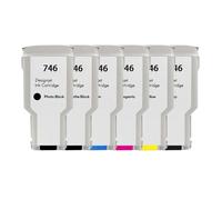 UHSTJW Cartouche d'encre Compatible P2V82A P2V83A P2V80A P2V78A 300 ML Compatible avec Cartouche Jet d'encre 746 Fonctionne avec Les imprimantes Format DesignJet Z6 et Z9 Plus(C)