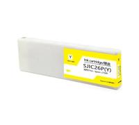 UHSTJW Cartouche d'encre pigmentée 300ML, Compatible avec Les imprimantes d'étiquettes TM-C7500 et C7500, modèle SJIC26P(Yellow)