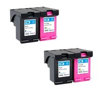 UHSTJW Cartouche d'encre Rechargeable, Compatible avec 304 XL 304 2620 3700 3720 3752 5000 5010 5020 5030 5032 2620 2630 2632(BK(2PC) Color(2PC))
