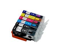 UHSTJW Cartouche d'encre Rechargeable PGI-580 CLI-581, Compatible avec TS6251 TS6350 TS6351 TS8150 TS8151 TS8152 TS8250(1set 6pcs)