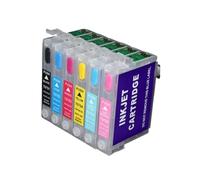 UHSTJW Cartouches d'encre Rechargeables compatibles, Puce Arc Incluse Compatible avec imprimantes 1400 PX700W PX800FW P50 PX830FWD 1430 T0791-T0796 vides