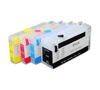 UHSTJW Chip à Arc à Cartouche à Encre Rechargeable 952 953 954 955 XL Compatible avec OfficeJet Pro 7740 7730 7720 8710 8715 8718 8719 8740 Printers(955XL 4color 1set)