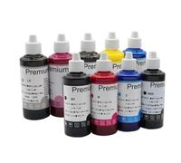 UHSTJW Recharge de Bouteille d'encre pigmentée de 100ML, Compatible avec Les imprimantes SureColor P600 P800 P808 P608 et Stylus Pro 3800 3880, 9 Couleurs, Encre Universelle