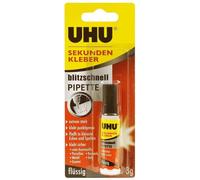 Uhu 1645570 Colle Liquide Extra-Puissante 3 G En Tube Avec Pipette Import Allemagne