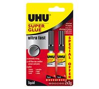 UHU 3-62686 Super Glue Liquide Ultra Rapide 2x3g Blister (Emballage Peut Varier)
