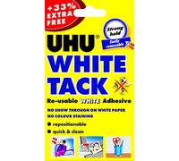 UHU Pâte adhésive White Tack – Blanc +33% – 50 g