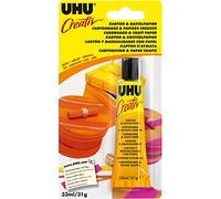 UHU 47170 colle Creativ' carton et papier de bricolage - forte à prise rapide, Transparente, Tube 33 ml