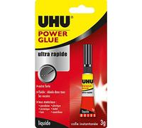 UHU Colle liquide Power Colle Rapide CONTROL Tube 3 g Couleurs assorties