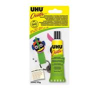 UHU 949060 colle Créativ' mousse à découper et matériaux naturels - Extra forte et rapide, Transparente, Tube 33 ml