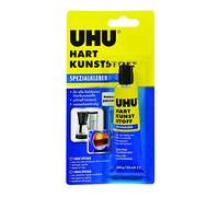 UHU Adhésif spécial en plastique dur, adapté pour le collage de plastiques durs résistant à l'eau, à la température, aux acides et aux alcalis, 30 g, transparent