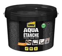 UHU Aqua Etanche - Enduit D'Etanchéité - 100% Etanche - Etanchéifie, Protège & Répare - Toutes Surfaces - Intérieur/Extérieur - A Base de Caoutchouc - Noir - Pot de 2,5 Litres