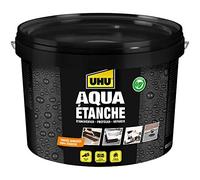 UHU Aqua Etanche - Enduit D'Etanchéité - 100% Etanche - Etanchéifie, Protège & Répare - Toutes Surfaces - Intérieur/Extérieur - A Base de Caoutchouc - Noir - Pot de 5 Litres