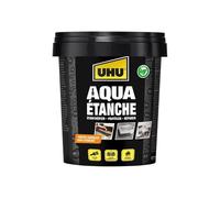 UHU Aqua Etanche - Enduit D'Etanchéité - 100% Etanche - Etanchéifie, Protège & Répare - Toutes Surfaces - Intérieur/Extérieur - A Base de Caoutchouc - Noir - Pot de 750 ml