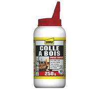 UHU Colle à bois Express – Vinylique extra-forte, résistante D2, séchage rapide, 250 g