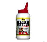 UHU Colle à bois express - Plus forte que le bois, résistante à l'humidité, D2, sans solvants, embout de précision, transparente, b