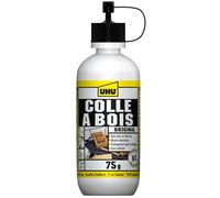 UHU Colle à Bois Originale - D2 - Colle Vinylique Extra Forte | Pour le Montage, Assemblage, Placage, Contrecollage Bois/Dérivés - Transparente après Séchage - Intérieur - 75 g