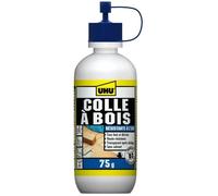 UHU Colle à Bois, sans solvant, Résiste à leau, D3, 75 G, Transparent après séchage - 38945