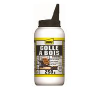 UHU Colle à bois originale - Plus forte que le bois, résistante à l'humidité, D2, sans solvants, embout de précision, transparente, biberon 250g