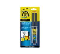UHU Colle époxy plus rapide - Colle époxy 2 composants, super forte, très rapide et précise, serringue avec canule auto-mélangeuse, transparent, 15g