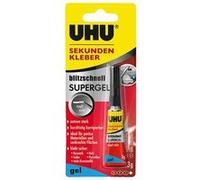 UHU Colle instantanée blitzschnelle SUPERGEL, 3 g, G