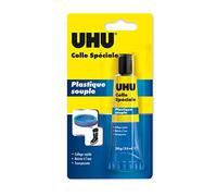 UHU Colle spéciale plastique souple - colle idéale pour toutes les matières plastiques souples, transparente, tube 30g