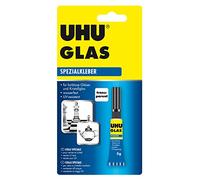 UHU Colle spéciale verre GLAS 46685 – Sèche rapidement, résistante à l'eau et aux UV – 3 g