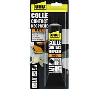 UHU Contact néoprène gel - Colle super forte universelle et gélifiée, ne goutte pas et ne file pas, adhère immédiatement, transparente, tube 120g