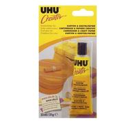 UHU Colle Creativ' Carton et Papiers Créatifs – Forte prise rapide, Transparente – Tube 33 ml