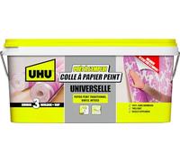 UHU Fix And Fertig - Colle Papier Peint Prête À L Emploi - Papier Vinyl, Intissé - Environ 15m2 - Application Facile Et Sans Grumeaux - Pot 2,5 Kg