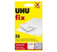 UHU Pastilles adhésives Patafix – fortes, double-face, détachables et réutilisables – blanches
