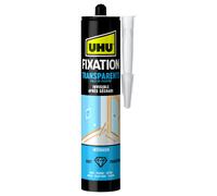 UHU Fixation express - Colle de montage ultra forte et rapide, transparente, cartouche 310g