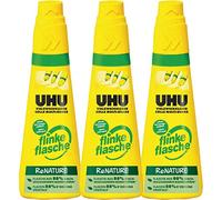 UHU flinke 46541 Adhésif multi-usages bouteille - 100 g (Lot de 3)